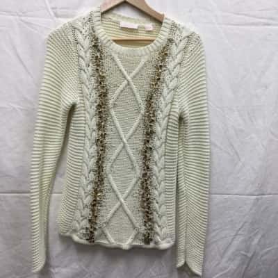 Sass & Bide Womens  Size XXS Cream Knitted Jumper