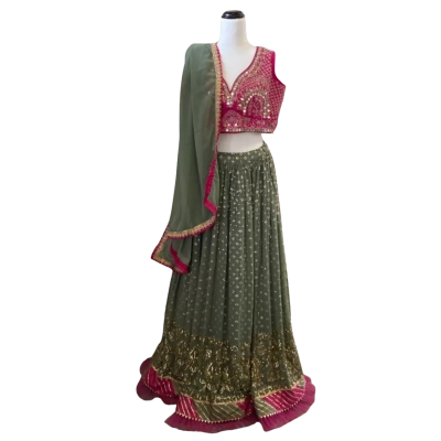  Womens  Size L Green / Pink  