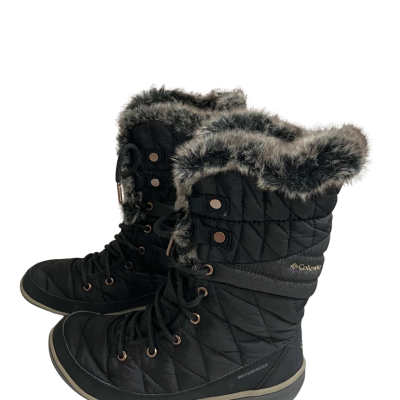 Columbia Women's Heavenly Omni-Heat Lace Up Snow Boots  Size 6 Black  