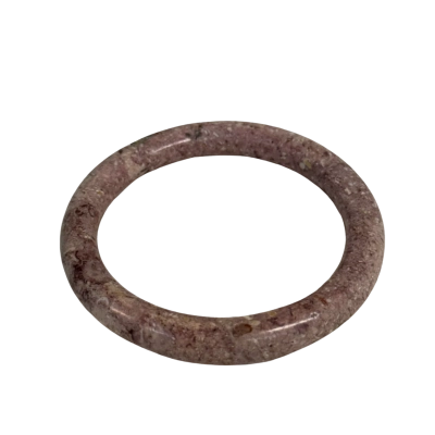 Solid Pink Marble Stone Bangle Bracelet