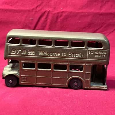 Vintage Brass Model London Double Decker Bus