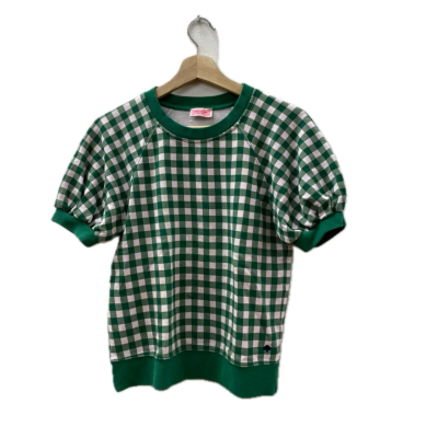 Kate Spade Womens Top Size S Gingham / Green / White Cotton