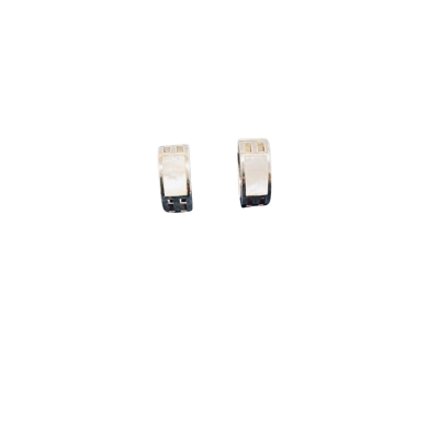  Womens 925 Sterling Silver Mother of Pearl Earrings Cream / Silver 