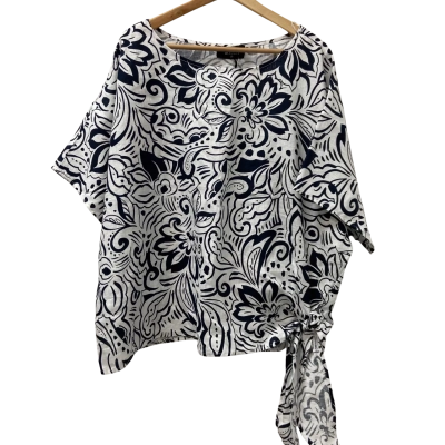 Jacqui-E Womens  Size 20+ Short Sleeve Top Floral 