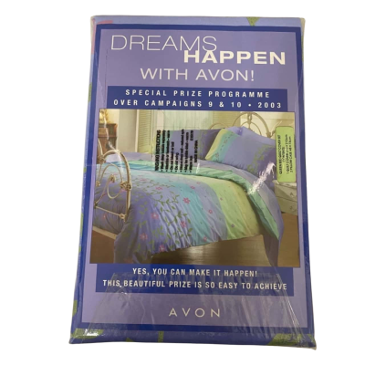 SEALED Vintage Avon Queen Bed Quilt Cover Set