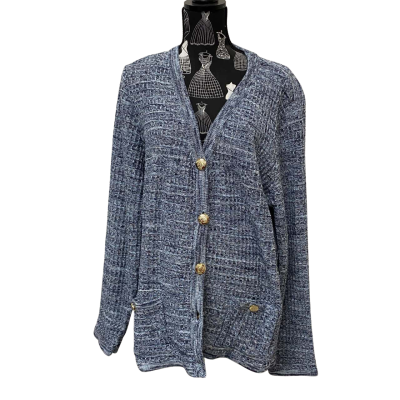 Suzannegrae Womens  Size XXXL (3XL) Button-down Cardigan Blue / Pattern BNWT