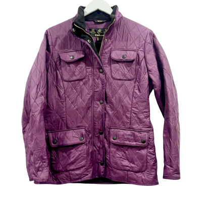 Barbour Womens Purple Quilted Jacket Size 14 