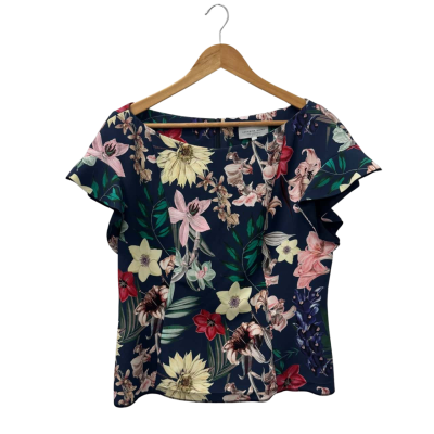 Veronika Maine Womens  Size 14 Floral Top 