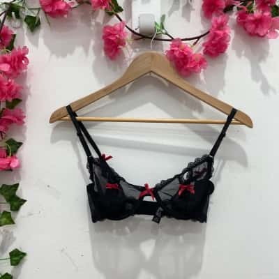 Bras N Things Womens  Size 8 Bra Black  / Red 
