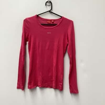 Espirit Womens  Size S Pink  long sleeve top 
