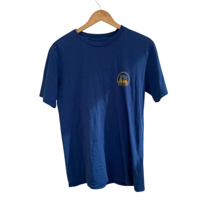 Quicksilver Mens  Size S Short Sleeve Shirt Blue / Mustard 