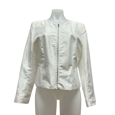 Liz Jordan Womens Size M Blazer Off White 