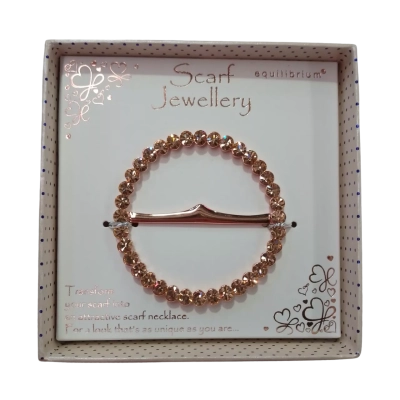 Equilibrium Women's Rose Gold Scarf Ring