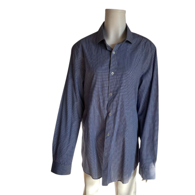 Blaq Mens  Size 42 Checked Shirt Blue / Checked / White 