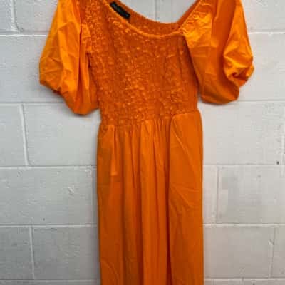 Decjuba Womens  Size 8 Maxi Dress Orange 