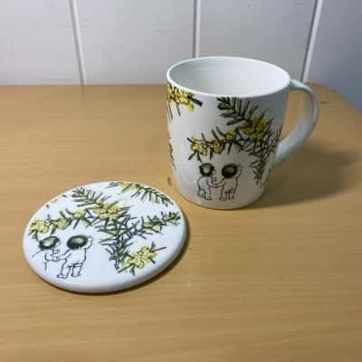 Ecology Snuggle pot & Cuddlepie 100 years Mug & Coaster Set