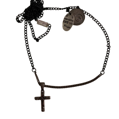  Cross Necklace Black  