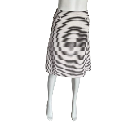 David Lawrence Womens  Size 14 A-Line Skirt Black & White Striped
