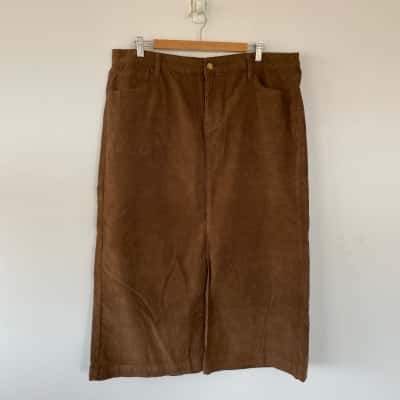 Adrift Chocolate Split Skirt Size XXL 
