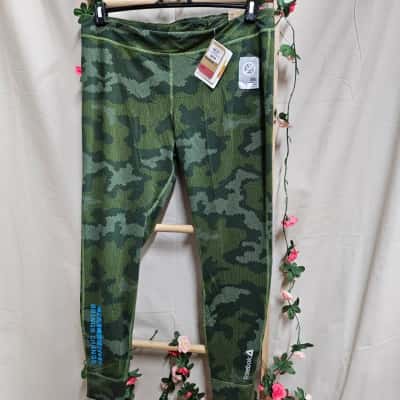 Womens Reebok Army Camo Active Pants Size XL RRP $89.99