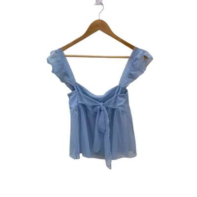 Princess Polly Womens  Size 6 Sleeveless Babydoll Top Blue 