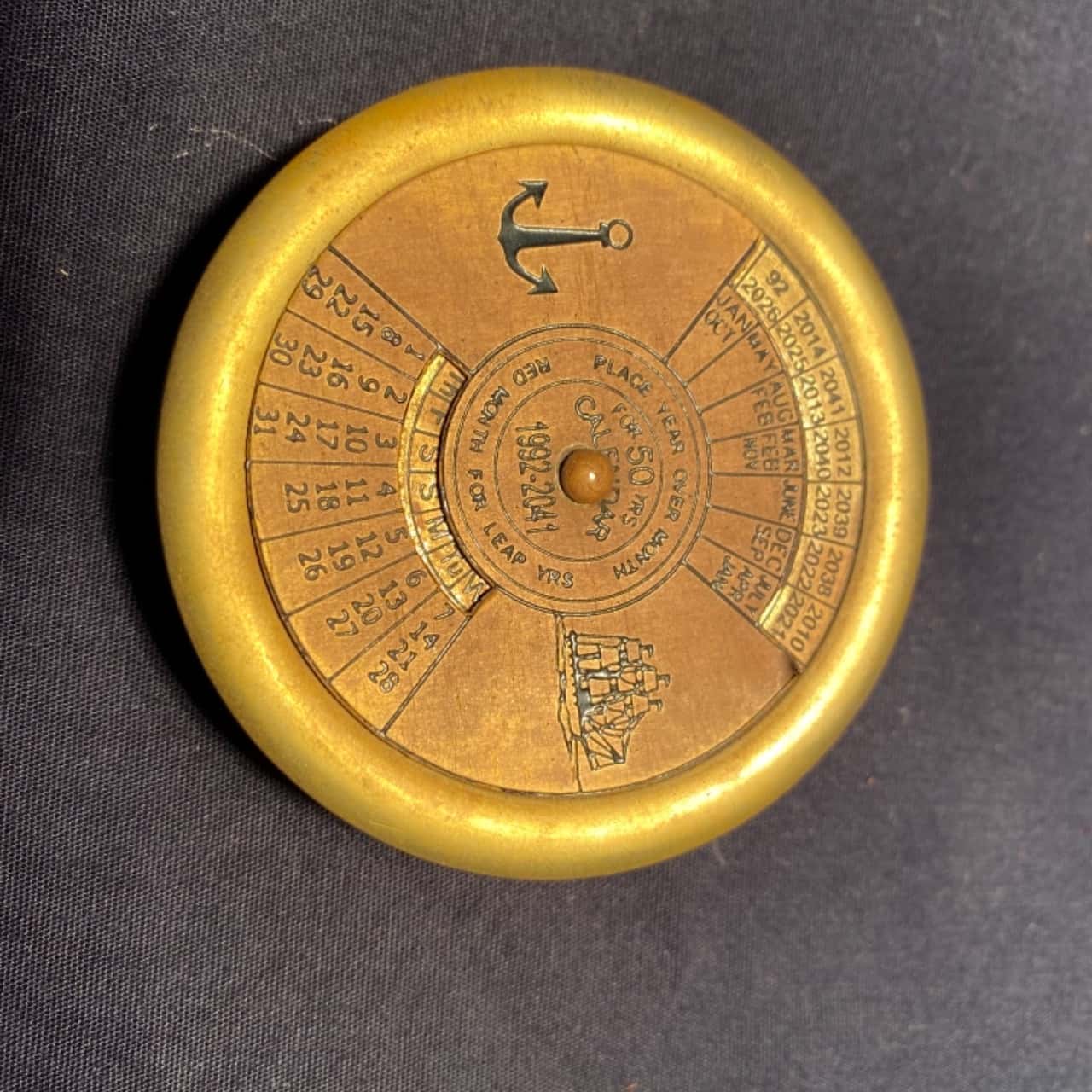 Brass 50 Year Calendar 1992 2041(s)