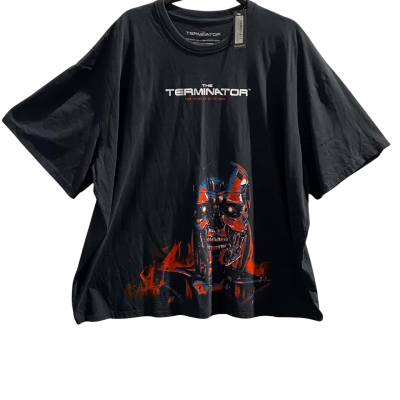  Mens Studiocanal Terminator Size XXXXL Short Sleeve T-shirt Black  / Red 