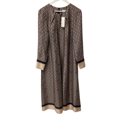 Veronika Maine Womens  Size 14 Maxi Dress Beige / Black  