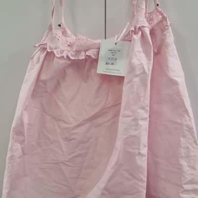  Womens  Size XS Shoestring Strap Top Pink  