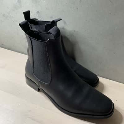 Verali Black Leather Ankle Boots Size 39