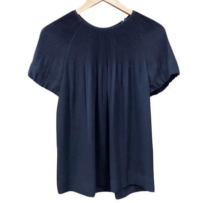 COS Black Accordion Pleat Blouse Size Approx. S/M