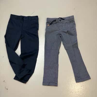 2 pairs Fred Bracks Kids  Size 6 Pants Blue / Checked / and Navy