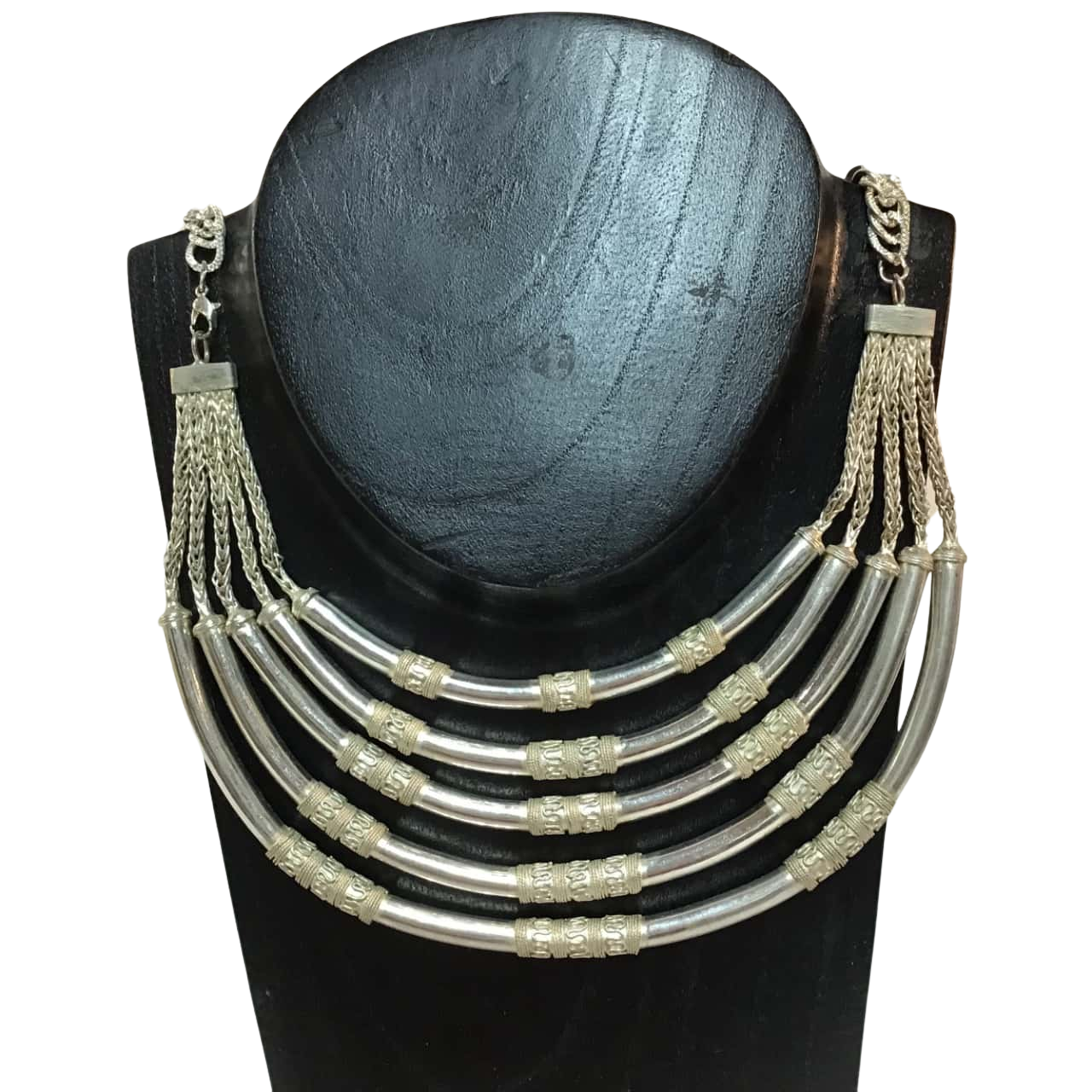 Womens Silver coloured Costume Necklace