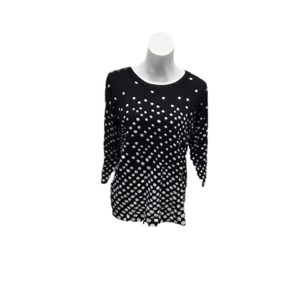 Noni B Womens  Size XL Long Sleeve Top Black  / White 