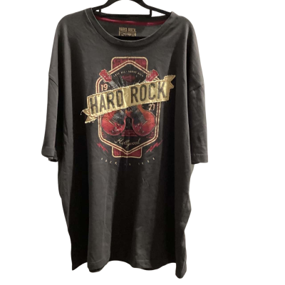 Hard Rock Mens  Size XXL Short Sleeve T-shirt Dark Grey 