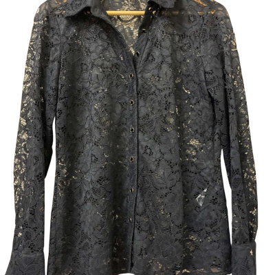 Forever New Womens Size S Floral Lace Top Black  