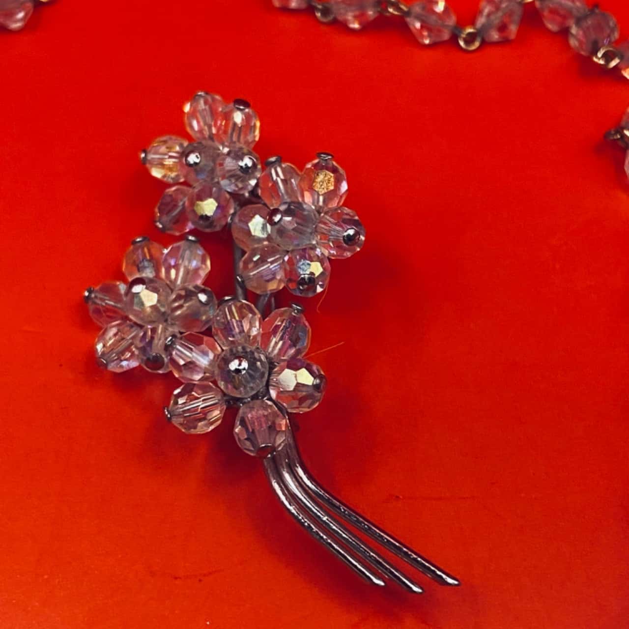 Vintage Womens Crystalline Brooch Sterling Silver and Multi Facet ...