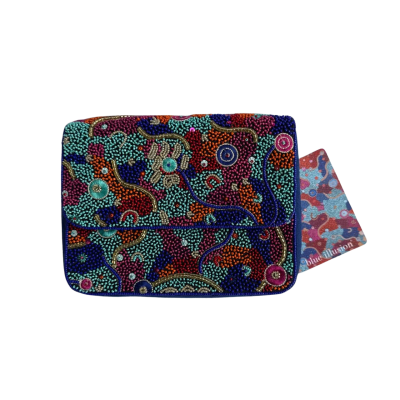 Blue Illusion Womens Clutch Multicoloured 