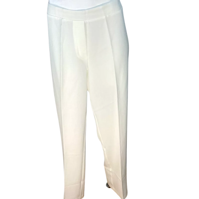 Liz Jordan - Ivory Laurna Straight Leg Pants (Size 14)