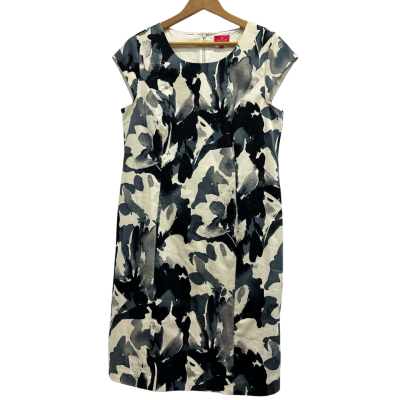 Together Black & White Abstract Floral Print Dress Womens  Size 44