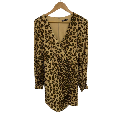 Zara Womens  Size S Animal Print Dress