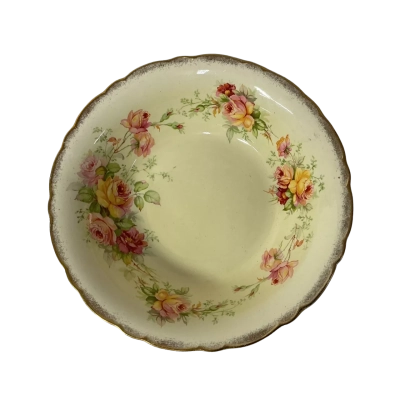 Vintage Royal Staffordshire “Floral Dance” Rose Pattern Honeyglaze Serving Bowl