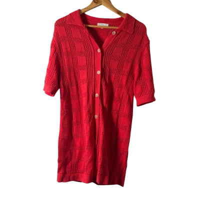 Runaway Scout Womens  Size 6 Button Up Top Burnt Orange 