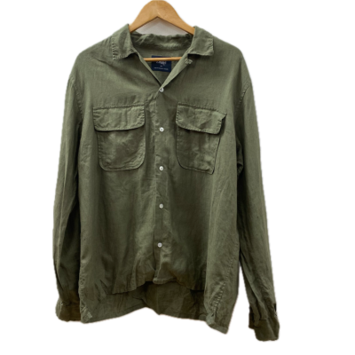 Drake's Mens Buttoned Shirt Size XL Khaki 