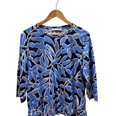 Sportscraft Womens  Size L Blue Pattern Top 