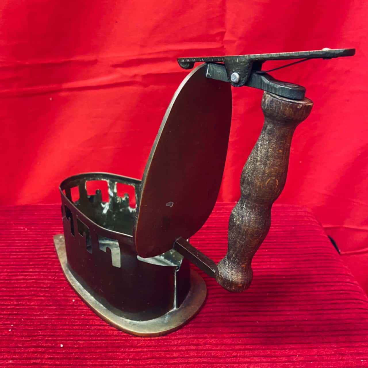 Vintage Solid Brass Coal Iron (s)