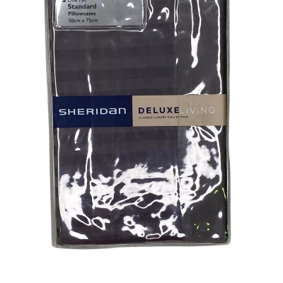 Sheridan pair standard pillowcases Gray striped 