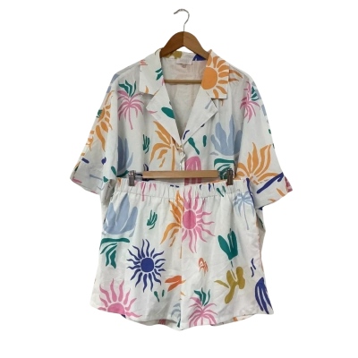 BILLY J Summer Vibes Linen-Blend Set Size 14 Top Size 16 Shorts