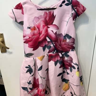 Ted Baker Womens  Size 4 Short Sleeve Dress  Floral / Multicoloured / Pink  