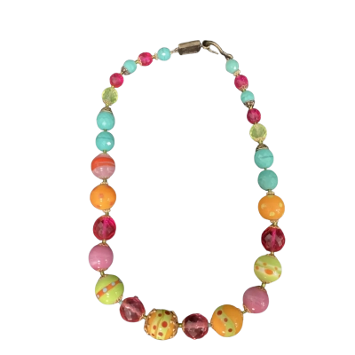  Sigal Geva Contemporary Glass Bead Necklace Multicoloured 